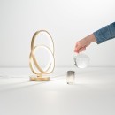 Luce Ambiente Design LIEVE-L-ORO LED Tischlampe LIEVE | 15W integrierte LED-Quelle | mit Schalter | gold