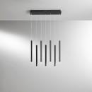 Luce Ambiente Design PYPE-SQ7-NER LED Pendelleuchte PYPE | 35W integrierte LED-Quelle | Seilleuchte | schwarz