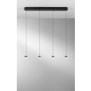 Luce Ambiente Design BASE-S-RT4-NER LED Pendelleuchte BASE | 16W integrierte LED-Quelle | schwarz