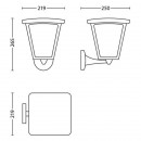 Philips 15480/30/16 LED Außenwandleuchte 1x4,5W Cottage | 2700K | IP44