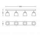 Philips 53344/17/16 LED Decken- und Spotleuchte Dender 4x4W | 2700K