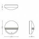 Philips 17297/30/16 LED Außenwandleuchte mit Bewegungssensor Yarrow 1x6W 2700K || | IP44
