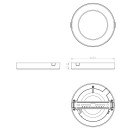 Globo 12379-6W LED Deckenleuchte Lasse 1x6W | 450lm | 3000-4000-6500K - weiß