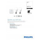 Philips 8718696449554 Hue Schickeria - 2x LED Leuchtmittel + Bridge 1x9,5W | E27 | 2700K - weiß