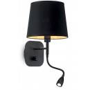 Ideal Lux 158242 LED Wandleuchte mit Richtungsleuchte Nordik 1x40W | E14 - schwarz