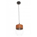 LEDKO LED Pendelleuchte 60W E27 - braun, Holzdekor