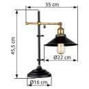Globo 15053T Tischleuchte Lenius 1x60W | E27