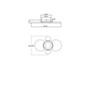 Globo 48039-40CO LED Deckenleuchte LORETTA  | 40W integrierte LED-Quelle | 2646lm | 3000/4000/6000K