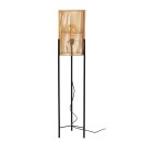 Lucide 03740/01/72 JANTINE Stehleuchte H1250mm | 1xE27 - Rattan, schwarz