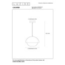 Lucide 10410/20/30 COOPER atropische Pendelleuchte D300mm | 1xE27 - schwarz, Rauchglas