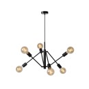 Lucide 21424/06/30 Hängende Deckenleuchte Lester 6x40w | E27 - schwarz, etabliert