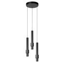 Lucide 24402/15/30 MARGARY Pendel-Deckenleuchte LED 3x4W | 1300lm | 2700 K - schwarz
