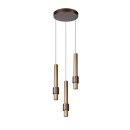 Lucide 24402/15/96 MARGARY hängende Deckenleuchte LED 3x4W | 1300lm | 2700K - Messing