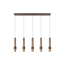Lucide 24402/30/96 MARGARY Pendel-Deckenleuchte LED 5x4,2W | 2300lm | 2700K - Kaffee