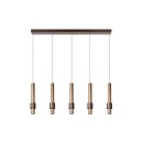 Lucide 24402/30/96 MARGARY Pendel-Deckenleuchte LED 5x4,2W | 2300lm | 2700K - Kaffee