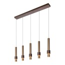 Lucide 24402/30/96 MARGARY Pendel-Deckenleuchte LED 5x4,2W | 2300lm | 2700K - Kaffee