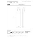 Lucide 29898/80/29 LIAM Außenpfostenleuchte GU10 | IP44 - Anthrazit