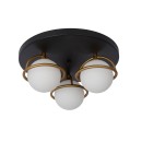 Lucide 30167/03/30 ISOBEL Deckeneinbauleuchte D380mm 3xG9 | IP44 - schwarz, opal