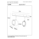Lucide 35913/02/33 FLORIS Deckenstrahler D100mm | 2xGU10 - grün, Messing
