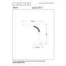 Lucide L366120431 LED Tischlampe GILLY  | 3W integrierte LED-Quelle | 290lm | 2700K