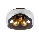 Lucide 45101/40/65 OLIVIA Deckenleuchte D400mm | 3xE27 - schwarz, Rauchglas