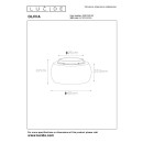Lucide 45101/40/65 OLIVIA Deckenleuchte D400mm | 3xE27 - schwarz, Rauchglas