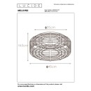 Lucide 45148/45/37 MELOPEE Deckenleuchte D450mm | 1xE27 - Türkis