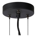 Lucide 45401/40/65 OLIVIA Deckenleuchte D400mm | 3xE27 - schwarz, Rauchglas