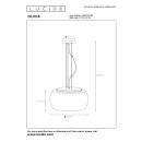 Lucide 45401/50/65 OLIVIA Deckenleuchte D400mm | 3xE27 - schwarz, Rauchglas
