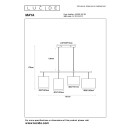 Lucide L454090438 Pendelleuchte MAYA  E27