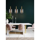 Lucide 45494/03/65 JOANET Deckenleuchte 3xE27 - schwarz, Messing, Rauchglas