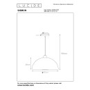 Lucide L454960133 Pendelleuchte SIEMON  E27