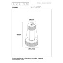 Lucide L455000166 LED Tischlampe für den Außenbereich LORALI  | 1,2W integrierte LED-Quelle | 110lm | 3000K