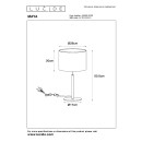 Lucide L455098130 Tischlampe MAYA  E27