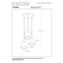 Lucide 74405/13/62 Pendelleuchte Toledo 3x60W | E27