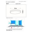 Lucide L791112431 LED Deckenleuchte BISKIT | 12W integrierte LED-Quelle | 600lm | 2700K