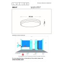 Lucide L791113630 LED Deckenleuchte BISKIT  | 24W integrierte LED-Quelle | 1500lm | 2700K