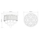 Globo 68598A LED Deckenleuchte Manilo 1x12W | 960lm | 4000K - chrom, transparent