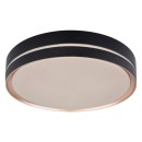 Globo 41759-24 LED Deckenleuchte Manni 1x24W | 1100lm | 2700-6500K - Fernbedienung, dimmbar, Nachtmodus, Memory-Funktion, schwarz, bronze, weiß, opal
