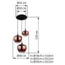 Globo 15548-3HG Pendelleuchte MAXY  E27