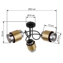 Globo 15560-3D Deckenleuchte MILLEY  E27