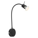 Globo 57310B Wandleuchte Milly 1x35W | GU10 - Schalter am Körper, flexibler Arm, schwarz