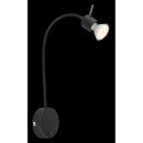 Globo 57310B Wandleuchte Milly 1x35W | GU10 - Schalter am Körper, flexibler Arm, schwarz