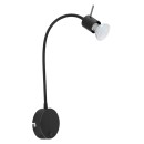 Globo 57310B Wandleuchte Milly 1x35W | GU10 - Schalter am Körper, flexibler Arm, schwarz