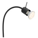 Globo 57310B Wandleuchte Milly 1x35W | GU10 - Schalter am Körper, flexibler Arm, schwarz