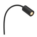 Globo 57311B LED Wandleuchte Milly 1x3W | 180lm | 3000K - Schalter am Gehäuse, schwarz