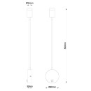 Globo 57311B LED Wandleuchte Milly 1x3W | 180lm | 3000K - Schalter am Gehäuse, schwarz