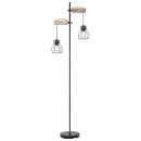 Globo 15326-2SN Stehleuchte Mina 2x40W | E27 - schwarz, Holz