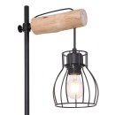 Globo 15326TN Tischleuchte Mina 1x40W | E27 - schwarz, Holz