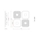 Globo 48097-60 LED Deckenleuchte MOSAIKO | 55W integrierte LED-Quelle | 2855lm | 2700-6000K